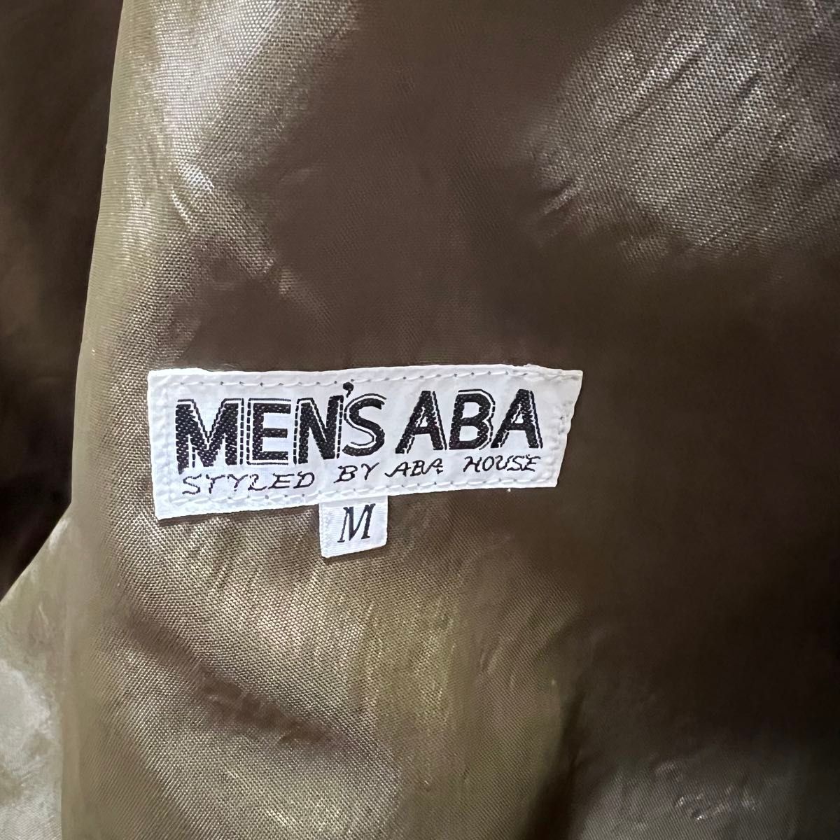 a255【美品】MEN'S ABA ミリタリージャケット シャカシャカ素材  ブルゾン