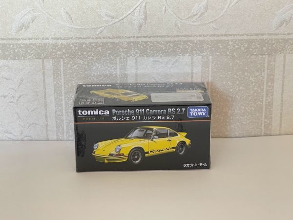 新品未開封　トミカプレミアム　ポルシェ　911　カレラ　RS 2.7 黄色_画像1