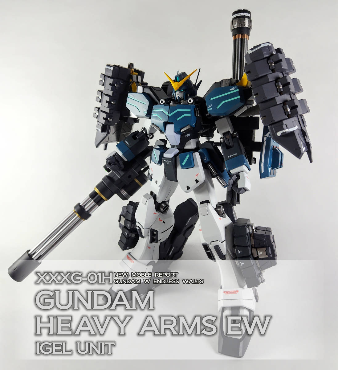 全塗装完成品 mg 1/100 ガンダムヘビーアームズ EW（イーゲル装備）プレミアムバンダイ限定 ヘビーアームズ改 エンドレスワルツ ガンダムW _画像1