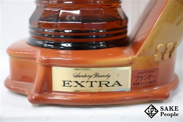 ◆1円～ サントリー ブランデー エクストラ 楽器ボトル ハープ 600ml 40％ 日本_画像2