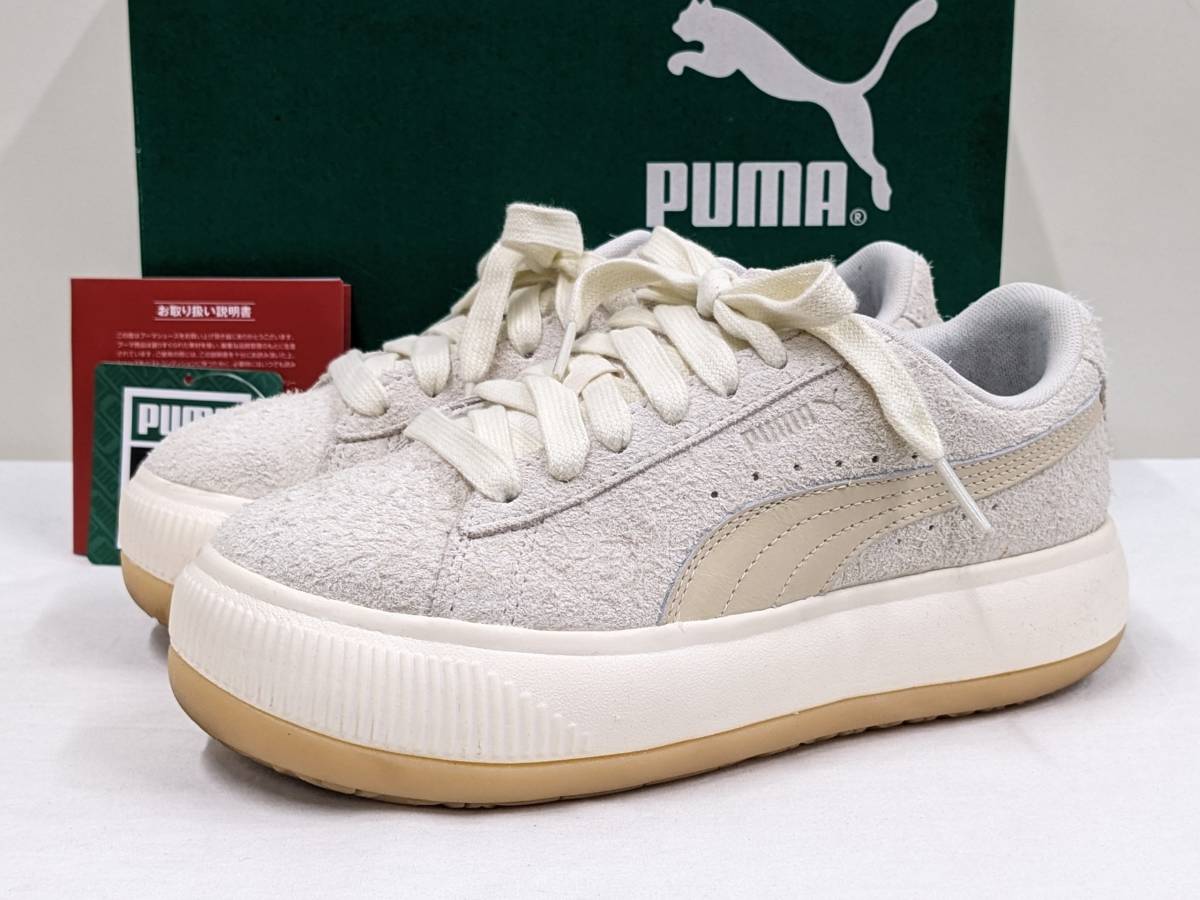 PUMA/プーマ/23SS/SUEDE MAYU THRIFTED WNS WORM WHITE/IVORY/スウェード マユ スリフテッド/スニーカー/美品_画像1