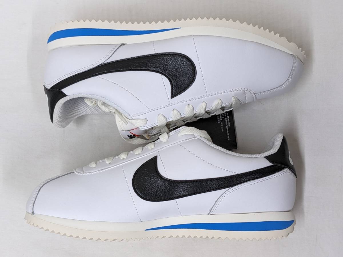 NIKE/ナイキ/W CORTEZ WHITE/BLACK-LT PHOTO BLUE-SAIL 23HO-I/ウィメンズ/コルテッツ/スニーカー/靴/SIZE 24.5cm/新品