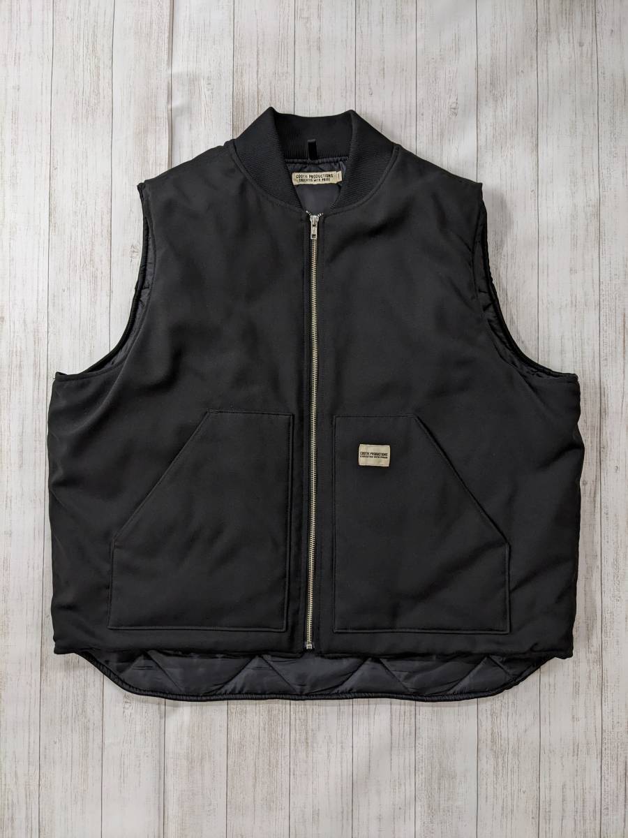 COOTIE PRODUCTIONS/クーティ―/Polyester OX Padded Work Vest/中綿ワークベスト/肉厚/SIZE L/ビッグシルエット/エステルオックス生地_画像2