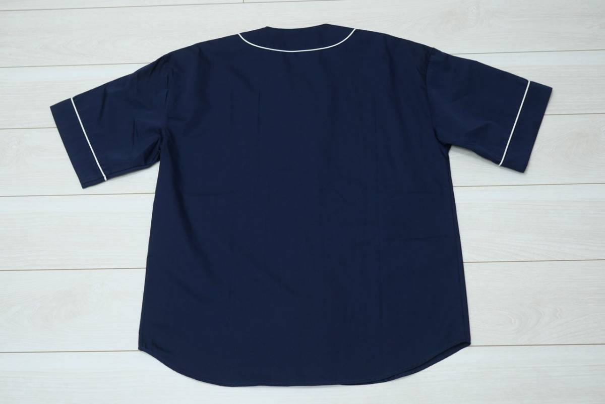 新品BACK NUMBER BN4301313213-0019 Mサイズ ベースボールシャツ ネイビー/濃紺 半袖シャツ 夏 羽織 メンズ Right-on_画像4