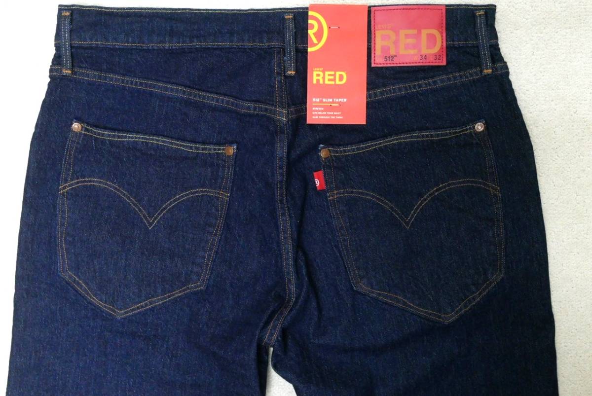 新品リーバイスA2693-0000 W34 Levi's Red LR 512 スリムテーパー THUNDER WEATHER インディゴ・リンス（濃紺） ストレッチデニム_画像6