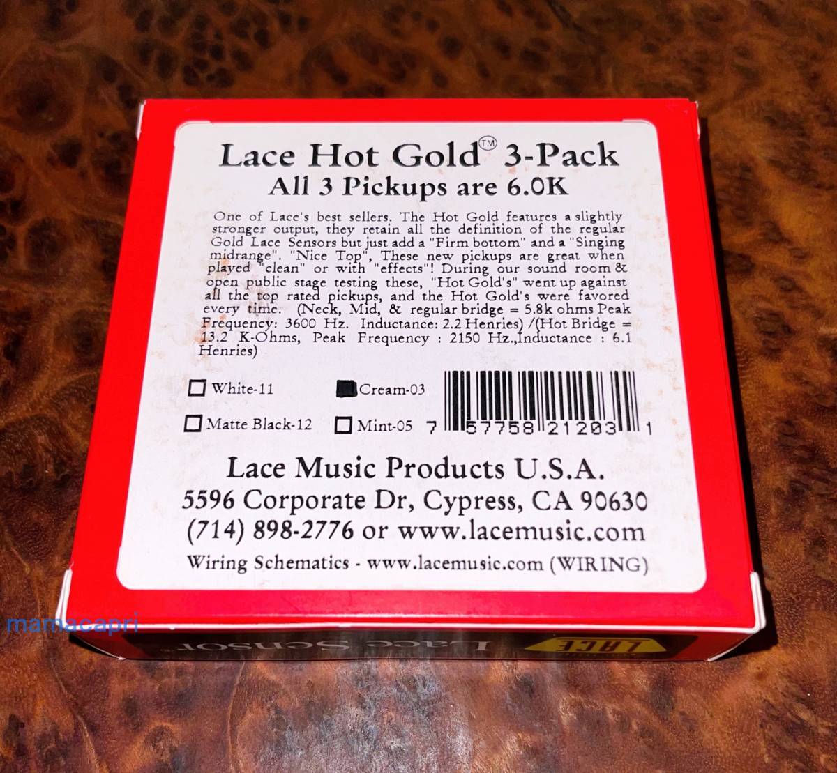 新品Lace Music Hot Gold 6.0k Sensor Cream S/S/S Pickup Setレース センサー ピックアップStratocasterクリームStratストラト キャスターの画像3