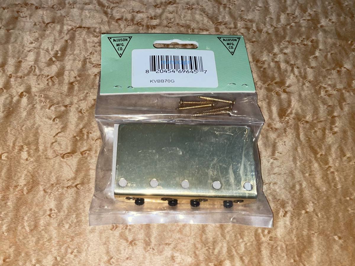 新品 Kluson KVBB70G Gold Vintage Bridge 70s Fender Precision & Jazz Bass クルーソン フェンダー プレべ ジャズ ベースStyle ブリッジ_画像2