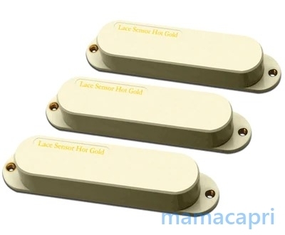 新品Lace Music Hot Gold 6.0k Sensor Cream S/S/S Pickup Setレース センサー ピックアップStratocasterクリームStratストラト キャスターの画像1