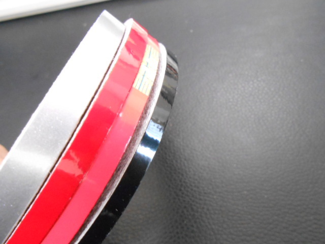 不揃い ラインテープ ジャンク品 販売 車　バイク　船　プラモデル （M-04)黒　シルバー　赤2色_画像1
