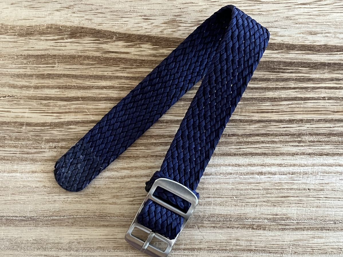  prompt decision! free shipping! France direct import pa- long strap 18mm high density futoshi braided ground navy Vintage dead stock goods NATO strap 18-PX04