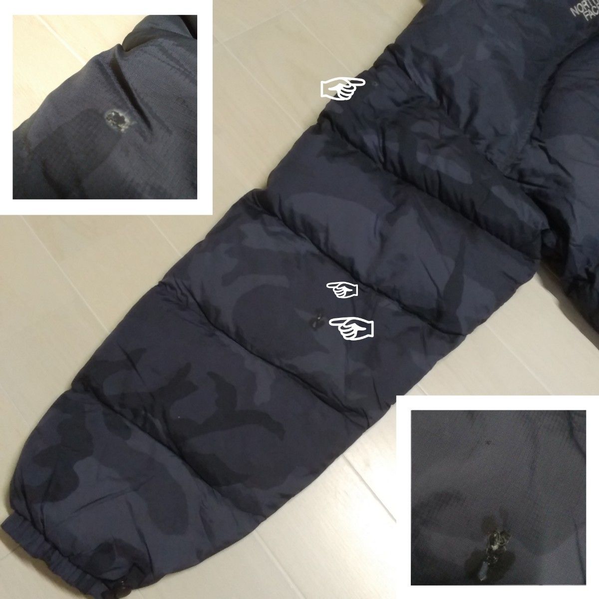 【THE NORTH FACE】ノースフェイス ヌプシ ダウンジャケット 希少 センターロゴ ND01586 カモフラ 迷彩