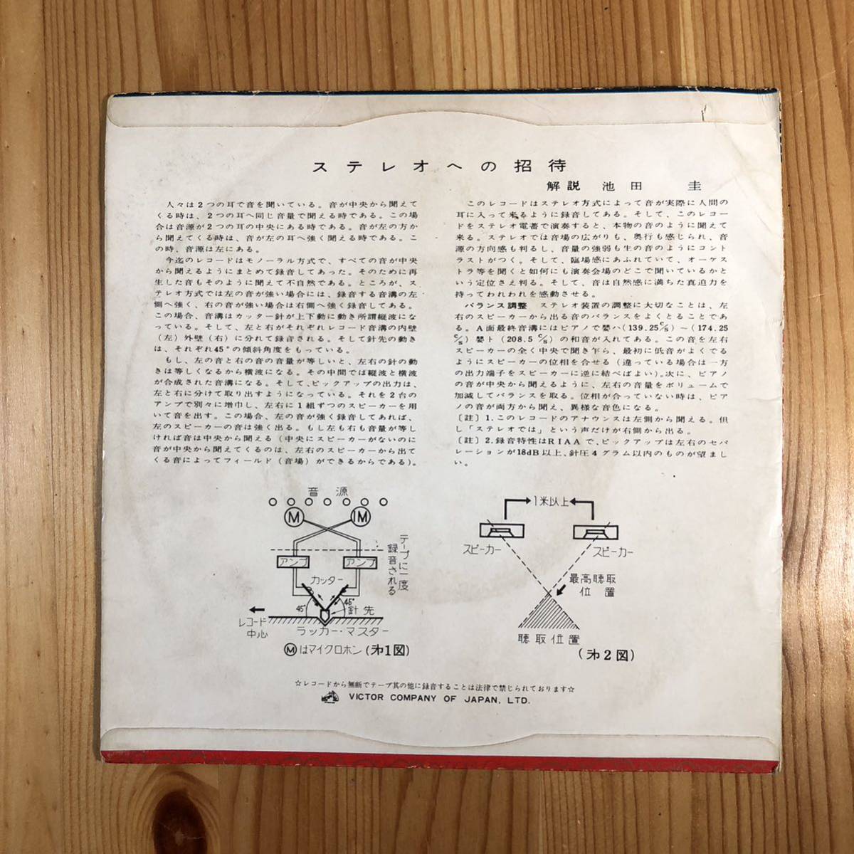 m126 EPレコード【ステレオへの招待】試聴用 非売品 1960年_画像2