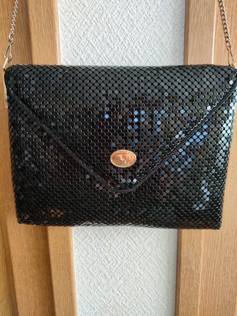  cocos nucifera ma original Kirakira beads party back clutch black 