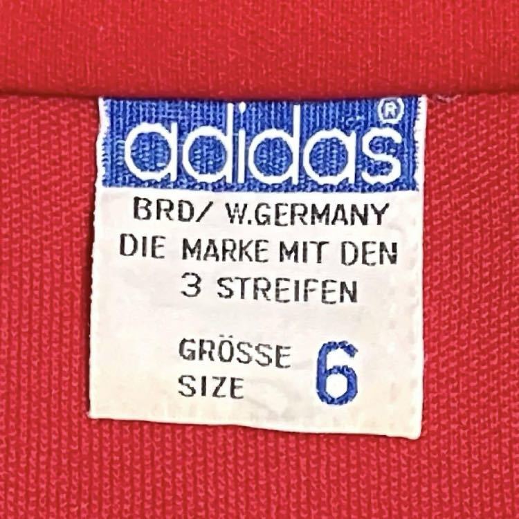【希少】adidas　アディダス　トラックジャケット　西ドイツ製　デサント社　3本ライン　トレフォイルロゴ　サッカー　VINTAGE　60s　70s