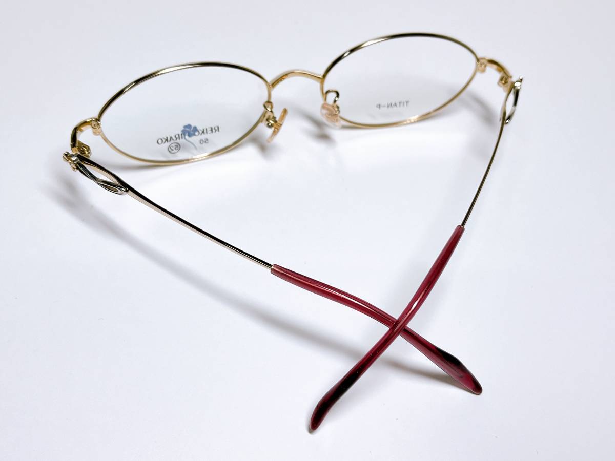 女性用 メガネ REIKO HIRAKO ★ チタン 軽量 メタルフレーム ★ リボン 眼鏡