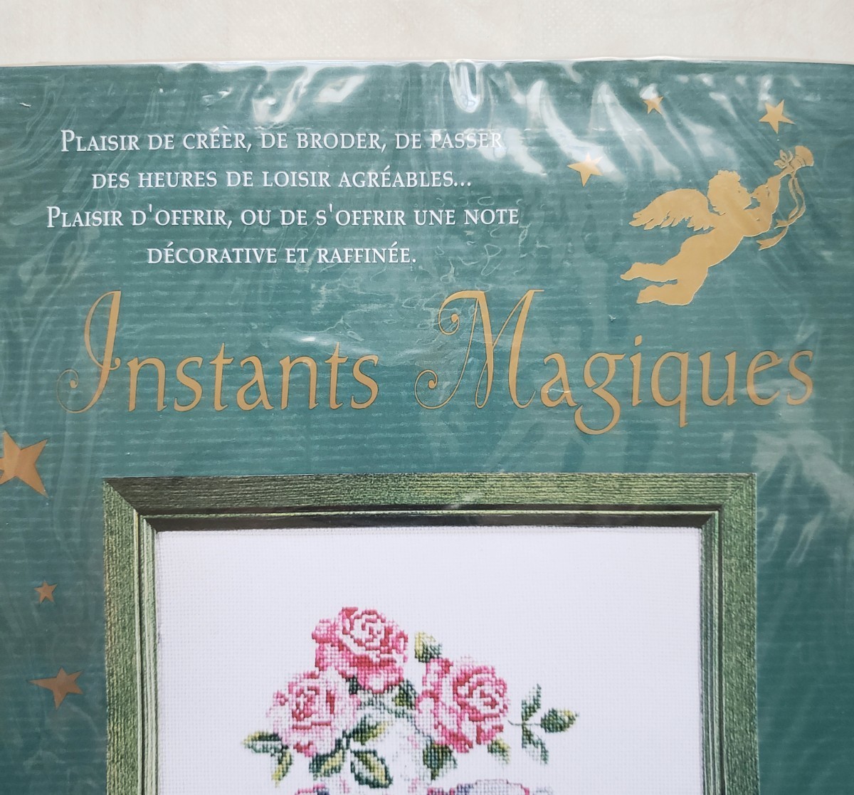 訳あり　刺繍キット　Princesse　フランス　クロスステッチ刺繍キット　Les roses 18×22cm_画像4