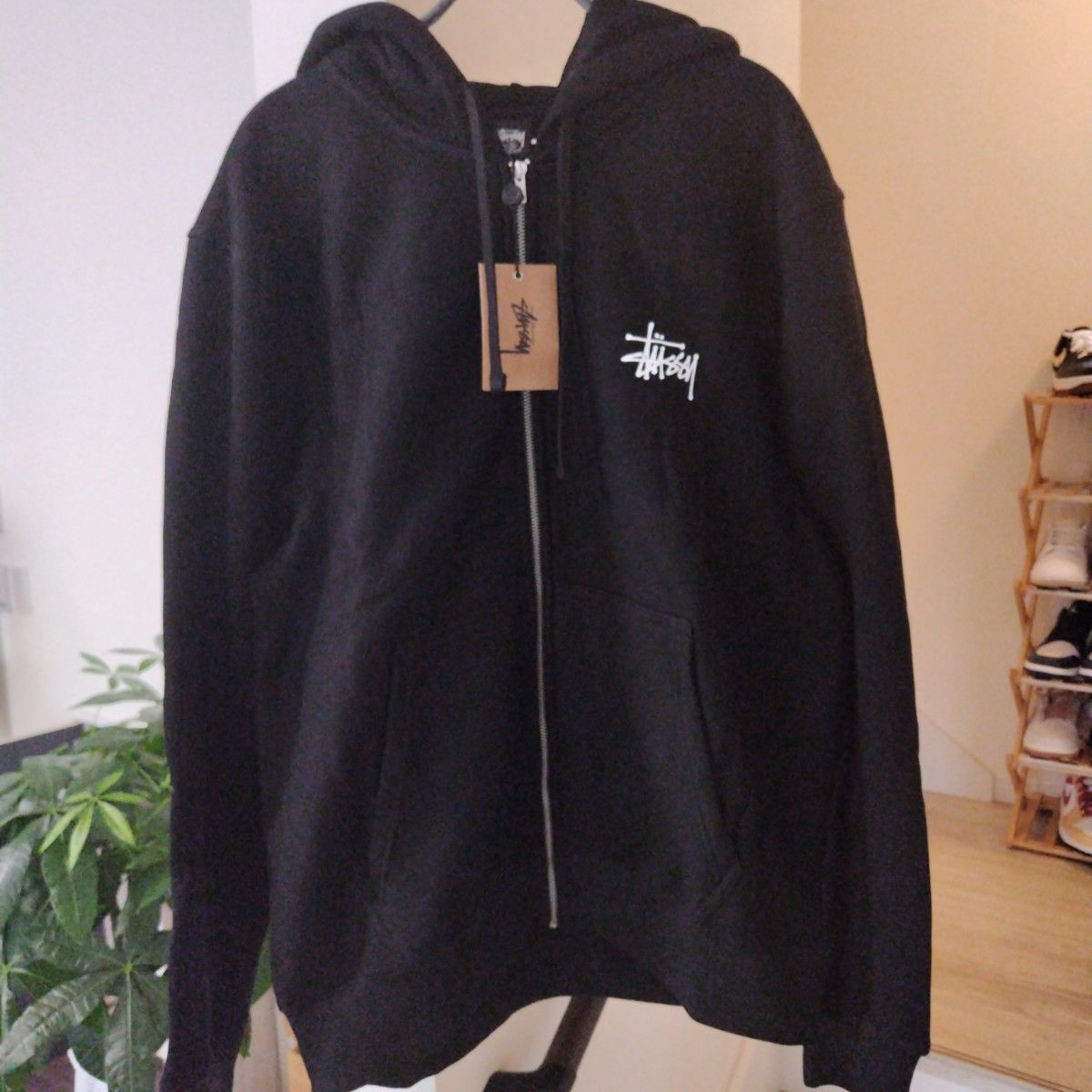 ZIPパーカー　XL　ベーシック　STUSSY　黒