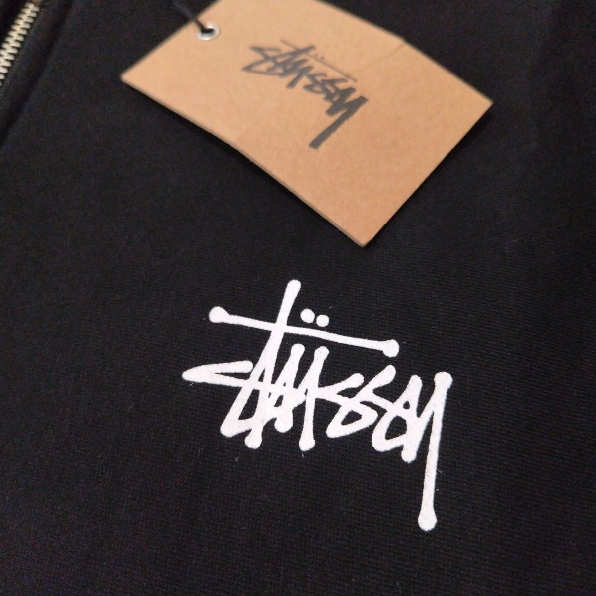 ZIPパーカー　XL　ベーシック　STUSSY　黒