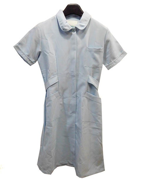 CH1398* новый товар одежда женщина одежда медсестра One-piece 3 карман передний застежка-молния уход уход размер S голубой стоимость доставки 510 иен 