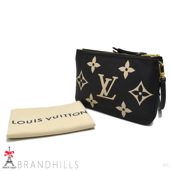 ルイヴィトン ショルダー ポシェット ドゥーブル ジップ バイカラー モノグラム アンプラント M80787 LOUIS VUITTON 良品