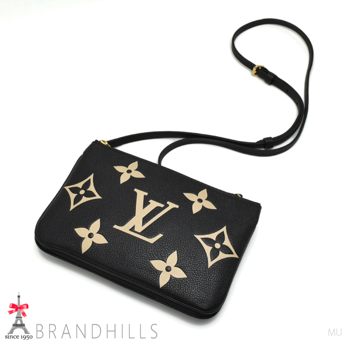 ルイヴィトン ショルダー ポシェット ドゥーブル ジップ バイカラー モノグラム アンプラント M80787 LOUIS VUITTON 良品_画像6