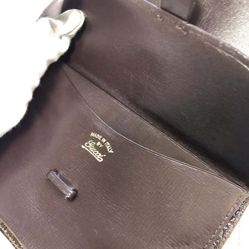 珍品 美品 GUCCI グッチ クロコダイル 財布 二ツ折 IW401BA03GCC_画像4