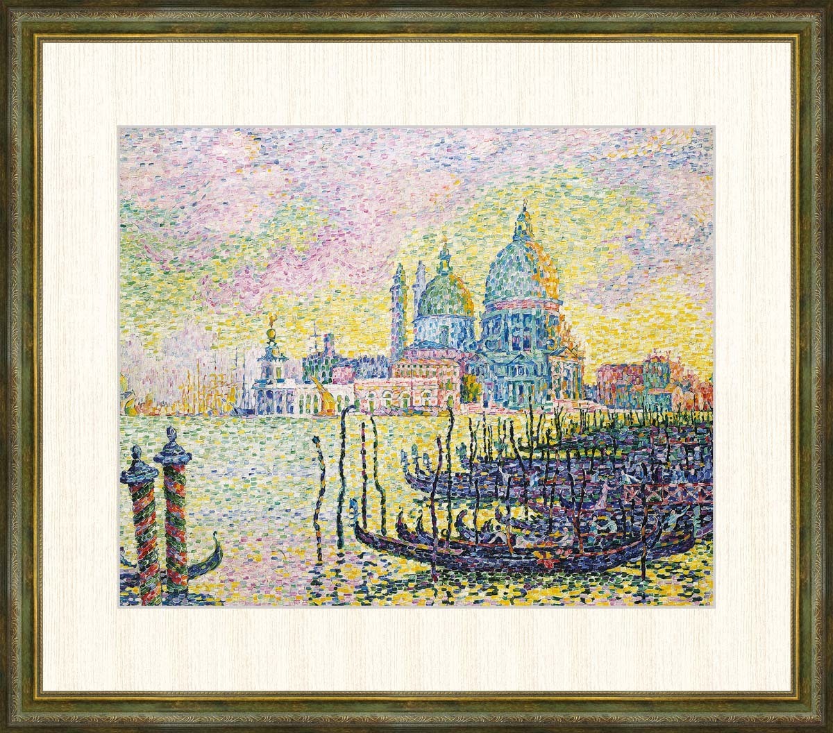 高精細デジタル版画 額装絵画 ポール・ヴィクトール・ジュール・シニャック作 「ヴェニスの大運河」 F8_画像1
