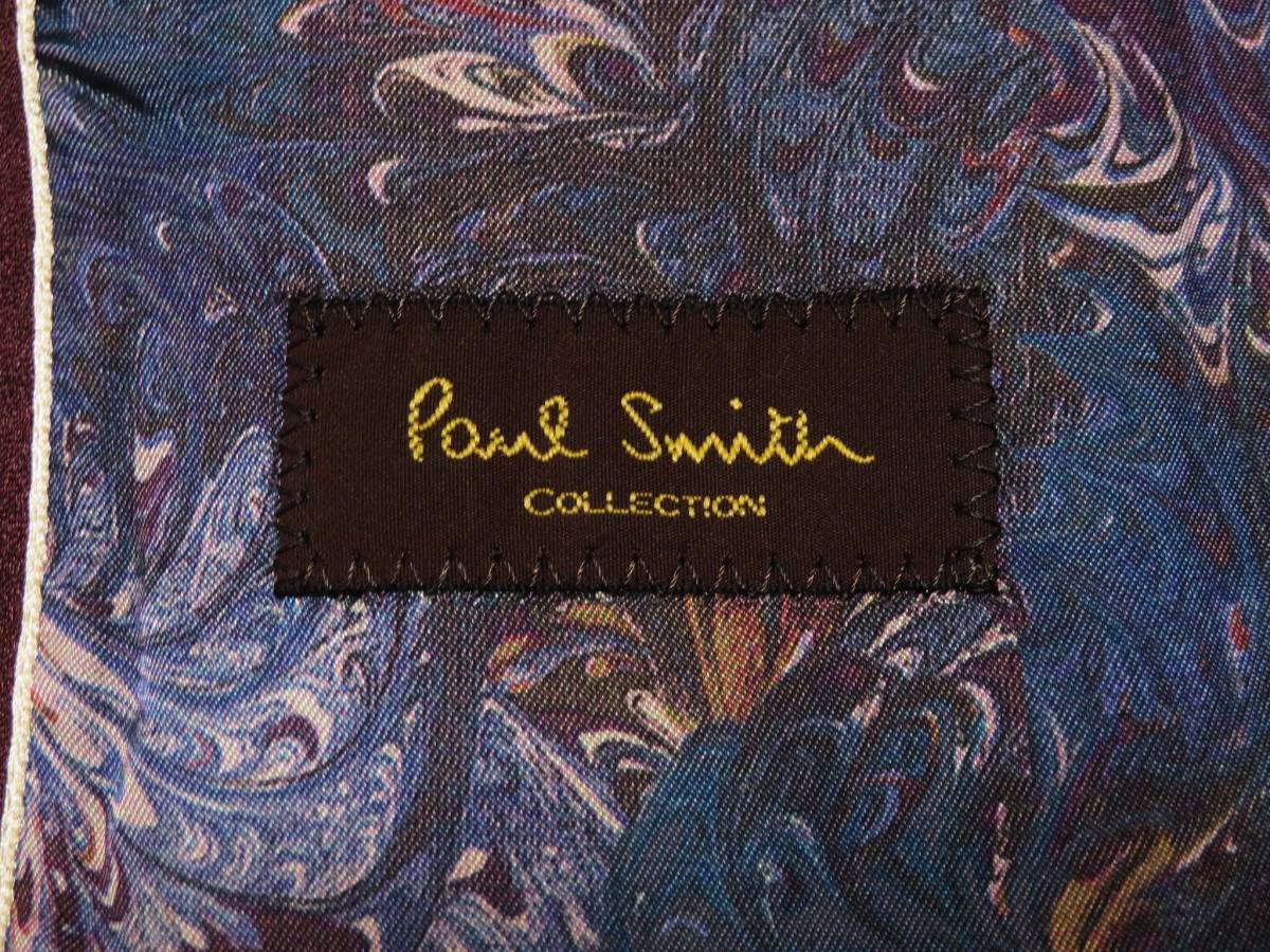 美品 PaulSmith COLLECTION ポールスミスコレクション 最高級アンゴラ100％ チェスターコート 比翼仕立て お洒落な柄裏地 メンズ M 冬物_画像7