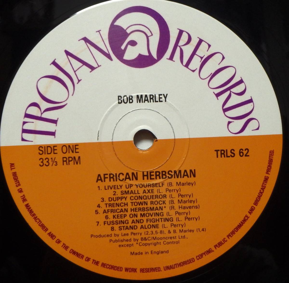 【RG013】BOB MARLEY And THE WAILERS 「African Herbsman」, 73 UK Original/Compilation　★ルーツ・レゲエ/レゲエ_画像4