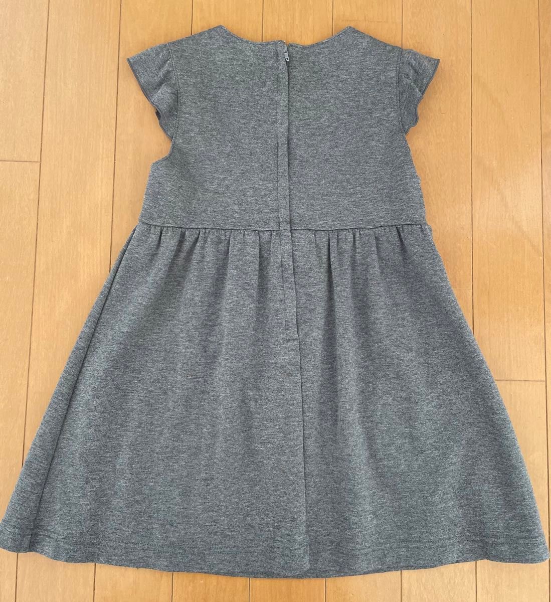 ファミリア　ワンピース　ジャンパースカート 110  グレー　綿100%  日本製 美品
