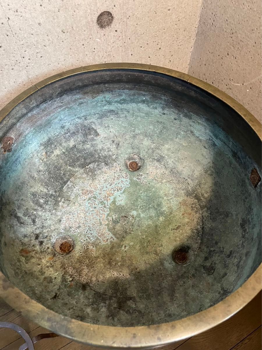 真鍮製 火鉢】火箸 灰ならし2本 五徳 台座 セット アンティーク 真鍮製 火鉢】火箸 灰ならし2本 五徳 台座 セット アンティーク