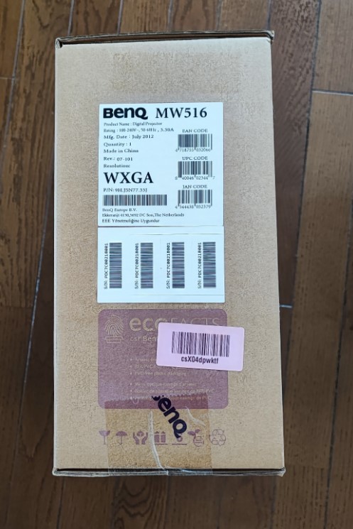 BenQ MW516 DLP データ プロジェクター 使用時間246h ブラック _画像8