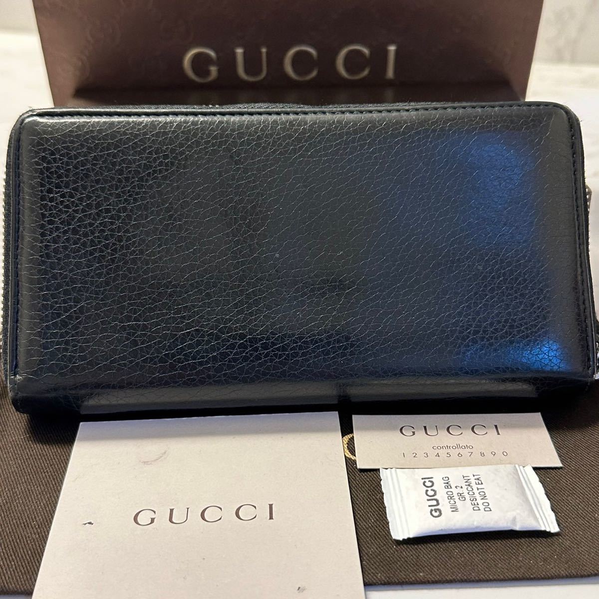 グッチ　GUCCI 財布　長財布　シェリーライン　ラウンドファスナー　メンズ_画像2