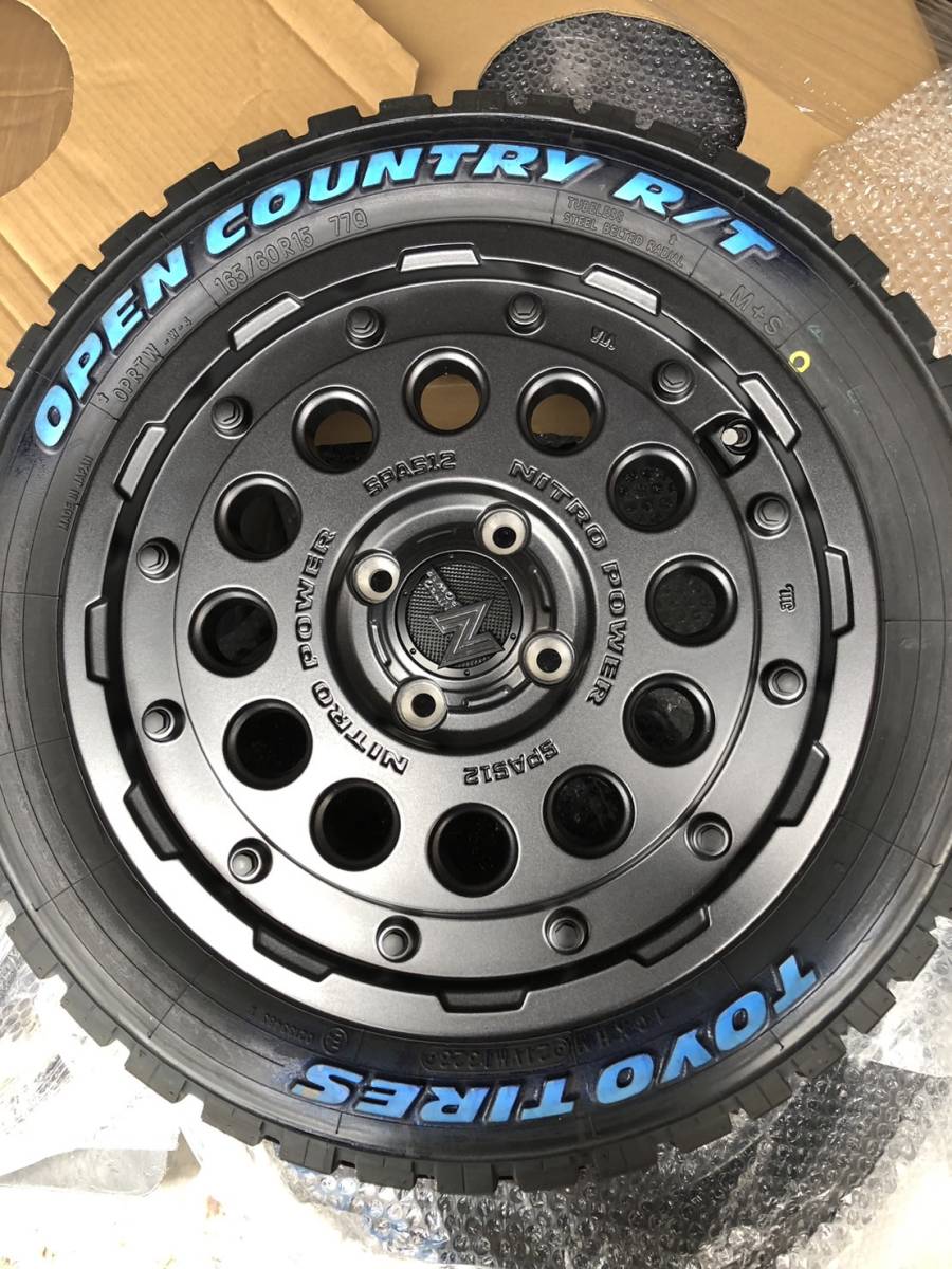 【 新品タイヤ、ホイールセット】 TOYO オープンカントリーRT 165/60R15 ナイトロパワー H12 SHOTGUN 送料込み(北海道、沖縄、離島除く)_画像4