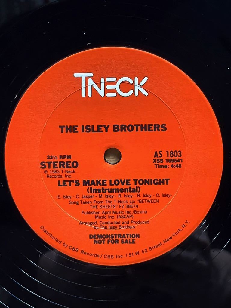 【U.S. BLACK DISC GUIDE掲載！！】The Isley Brothers - Let's Make Love Tonight ,T-Neck - AS 1803 ,12, 33 1/3 RPM ,Promo ,US 1983_画像3