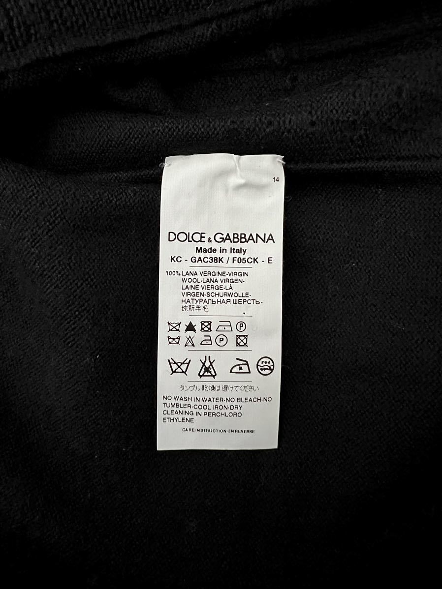  beautiful goods DOLCE&GABBANA.... processing entering wool knitted cardigan black size 46 ( size 44* size 48. person . have on possible )