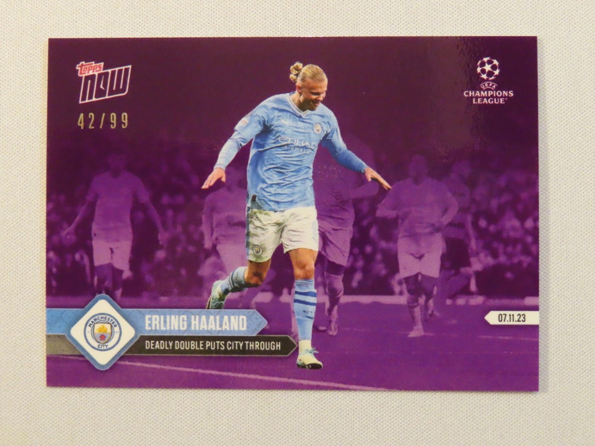 【99シリ】topps now アーリン・ハーランド Erling Haaland #059 トップスナウ UCL 2023-24 マンチェスター・シティFC Manchester City