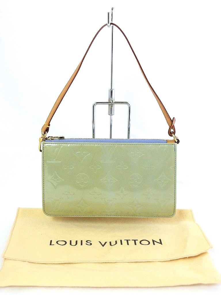 LOUIS VUITTON ルイヴィトン ヴェルニ　レキシントン　アクセサリーポーチ M91011 グリーン_画像1