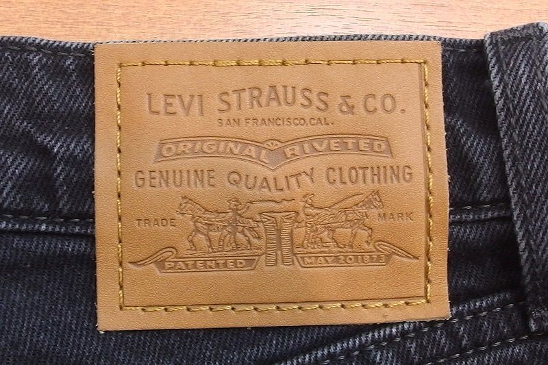 Levi's リーバイス 70S HIGH スリムストレート ブラック WORN IN デニムパンツ ・W25 A08980018 中古_画像7