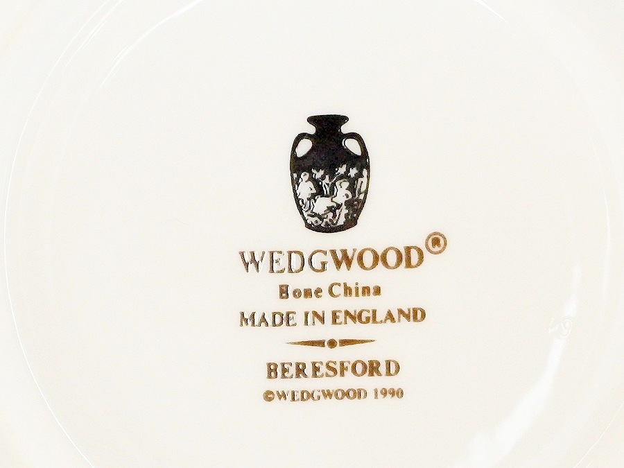 WEDGWOOD ウェッジウッド BARESFORD ベレスフォード　ティーカップ＆ソーサー 2客　ペア　金彩_画像8