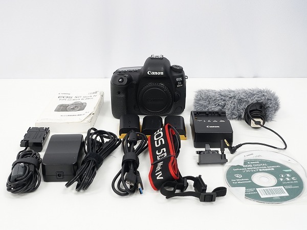 Canon EOS 5D MarkIV デジタル一眼レフカメラ DM-E1マイク付き 4K動画撮影可 付属品多数 動作美品 *395952_画像1