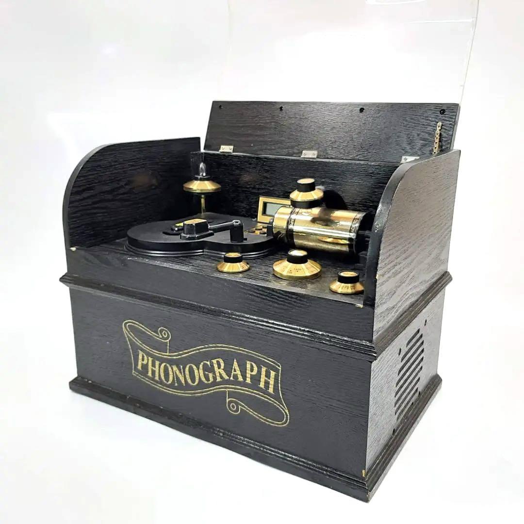 希少 PHONOGRAPH 蓄音機型 CDプレーヤー ラジオ - その他