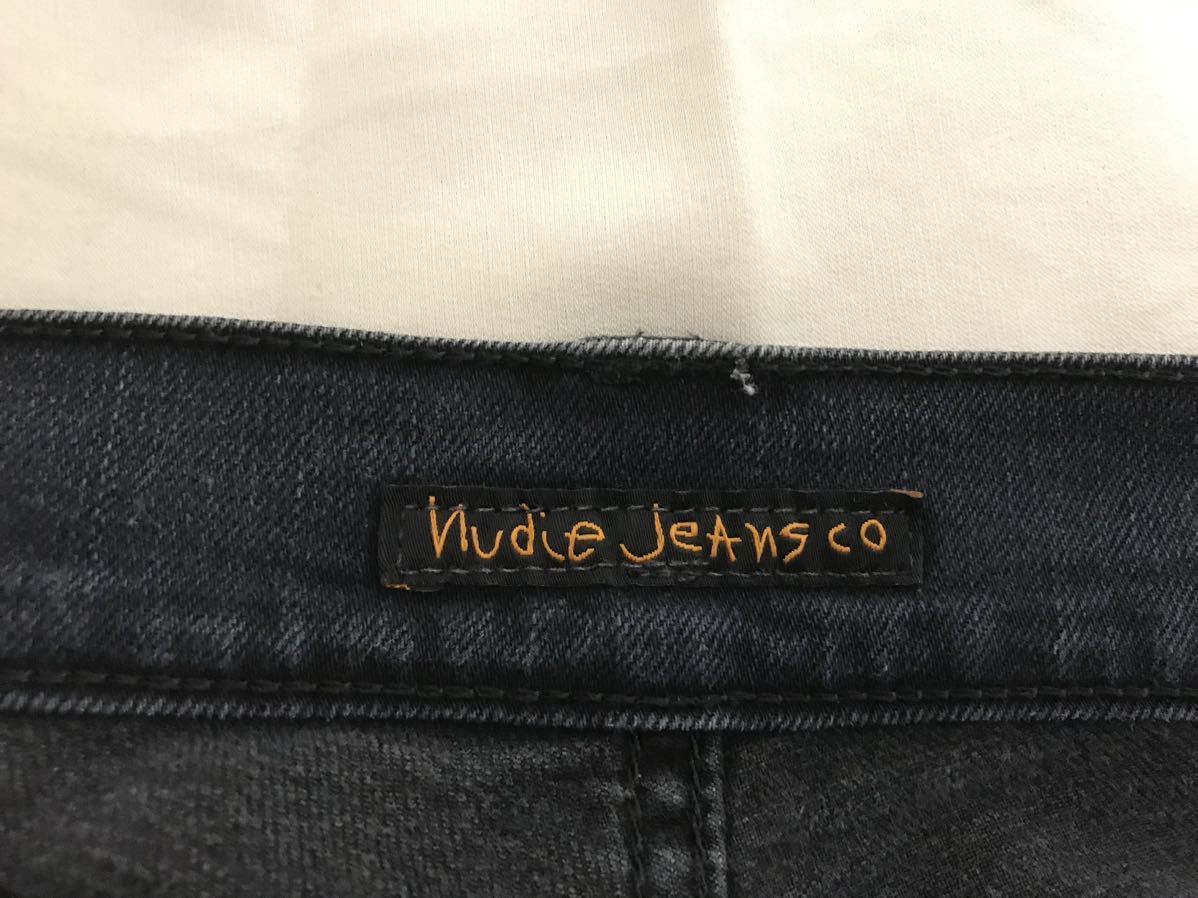 本物ヌーディージーンズNUDIEJEANS THINFINNコットンスキニーデニムパンツサーフアメカジワークビジネススーツゴルフメンズ32青ブルー