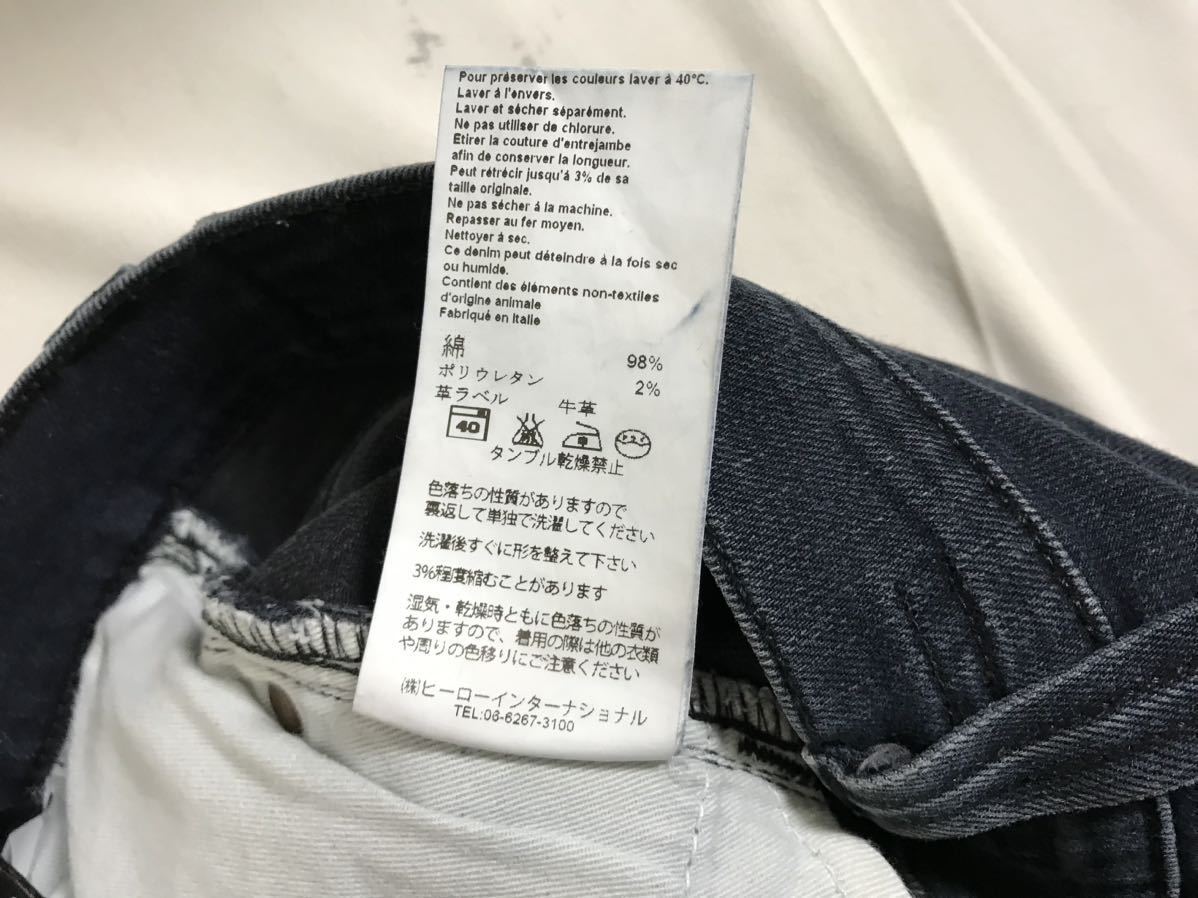 本物ヌーディージーンズNUDIEJEANS THINFINNコットンスキニーデニムパンツサーフアメカジワークビジネススーツゴルフメンズ32青ブルー