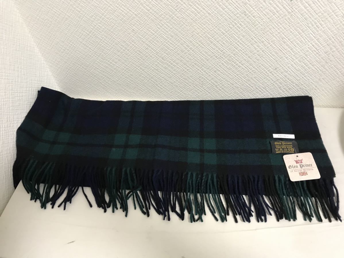 新品未使用本物グレンプリンスGlenPrinceウールチェック柄大判 新品未使用本物グレンプリンスGlenPrinceウールチェック柄大判