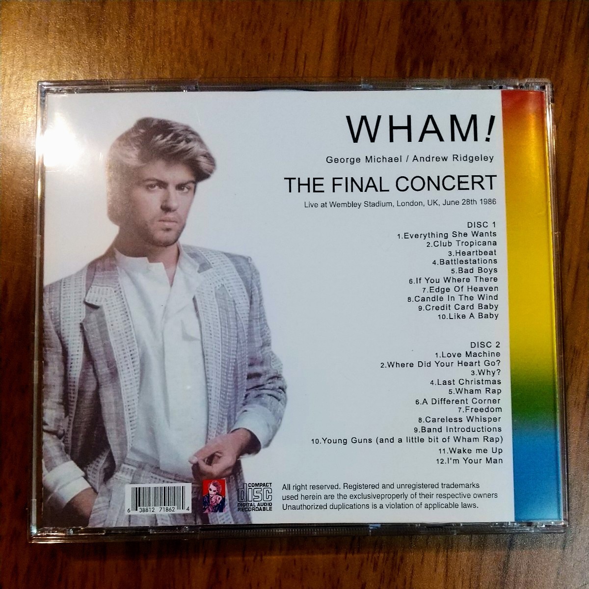 Wham! 「The Final Concert Wembley Stadium 1986」 ワム CD ラストライヴ_画像4
