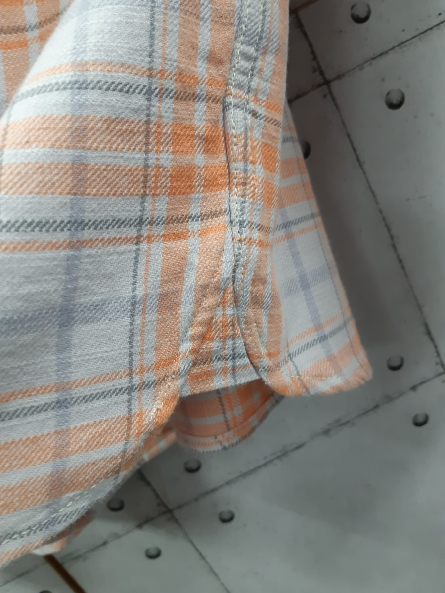 XL 23AW タグ完備 CHALLENGER チェックシャツ チャレンジャー シャツ ネルシャツ オレンジ_画像6