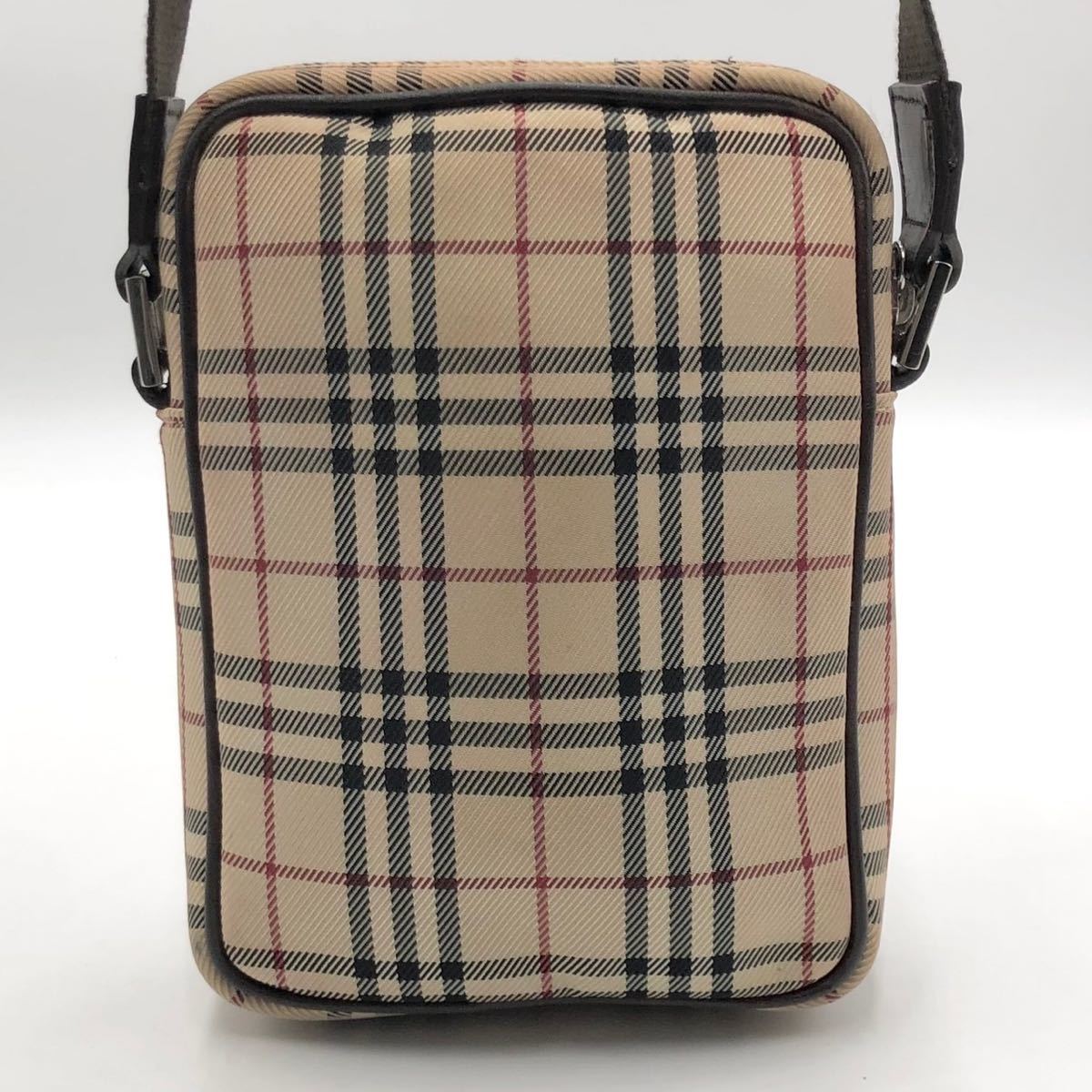 【上美品】BURBERRY バーバリー ノバチェック　レザー　ショルダーバッグ　斜め掛け ポシェット_画像3