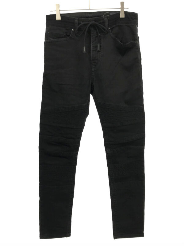 DIESEL ディーゼル BAKARI-NE Jogg Jeans ジョグジーンズバイカーデニムパンツ ブラック 26 ITTMW93NMJ20