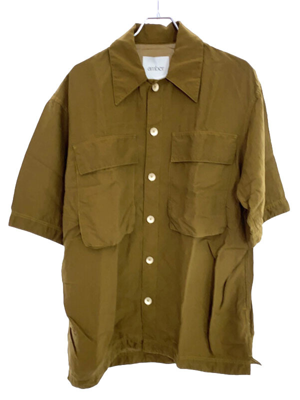 amber アンバー 23SS Garment Dyed Oversized S/S Shirt ガーメントダイオーバーサイズシャツ 23ss-amb-sh01 ブラウン系 1 ITW8FCRTLF6O